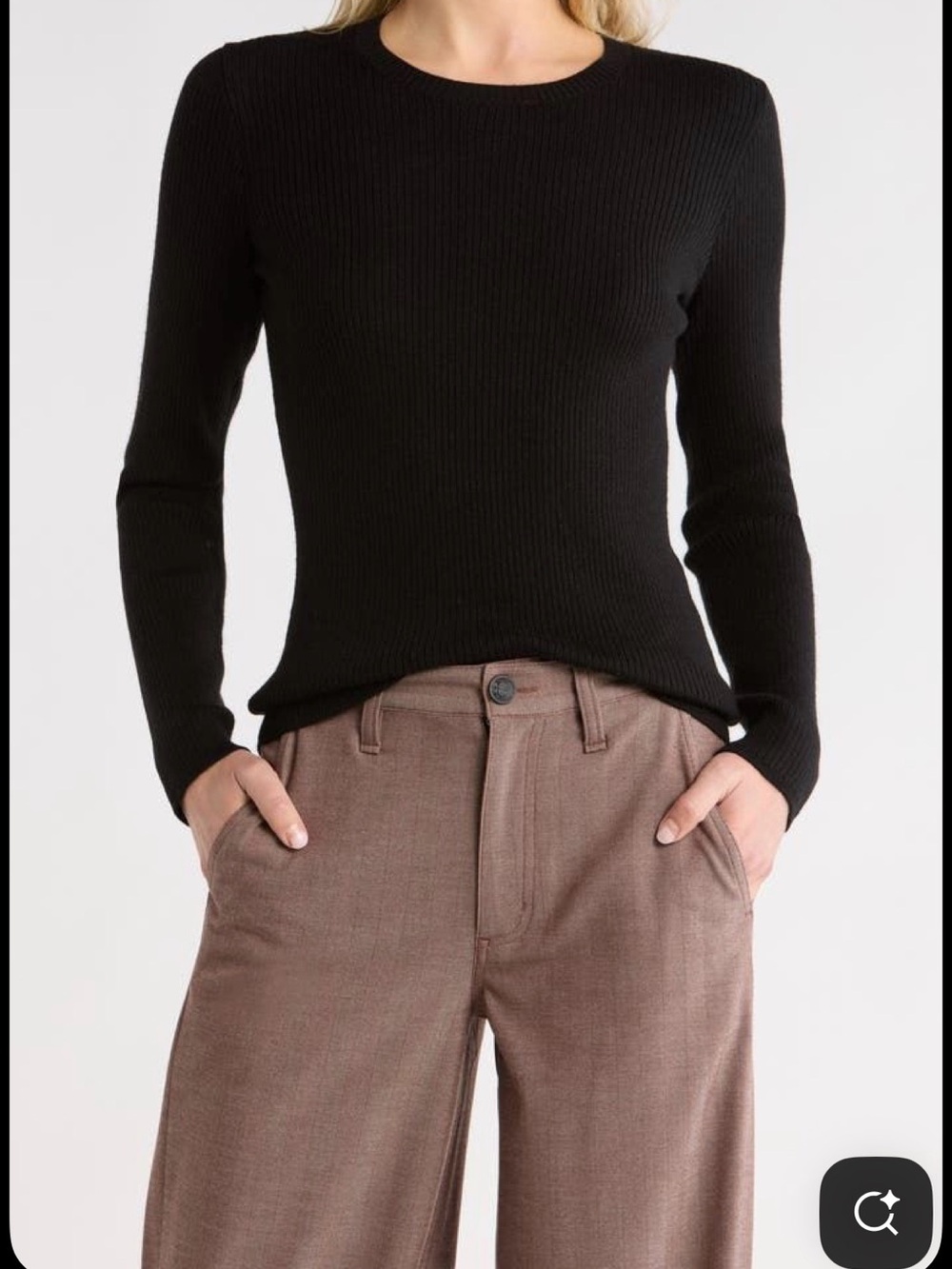 Rag and Bone Black Crewneck Sweater (M)
